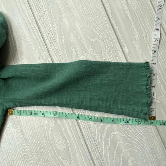 Free People Women's Green Crepe Deep V Neckline Mini Dress Size Small Altered - Picture 5 of 12